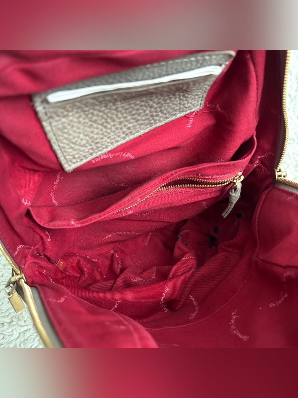 Hammitt Hunter Pebbled Leather Backpack with Gold Hardware - Picture 11 of 16
